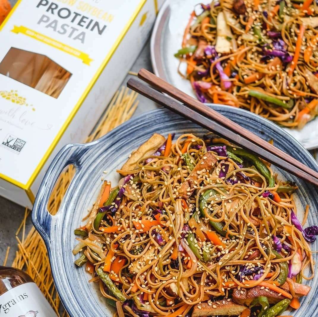 Yellow Soybean Protein Pasta